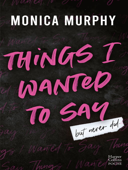 Title details for Things I Wanted to Say (But Never Did) by Monica Murphy - Available